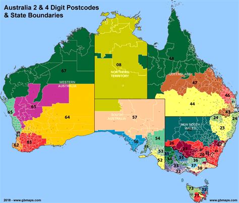 australian postcode chart.